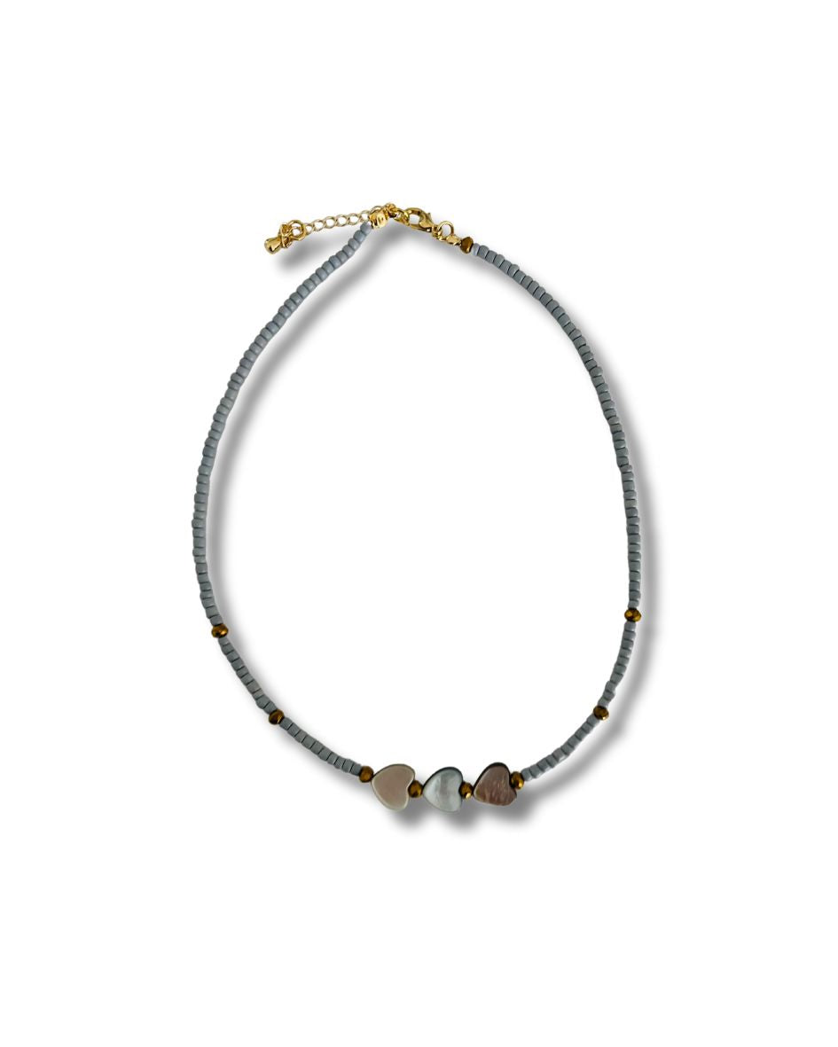 Mother of Pearl Grey Necklace