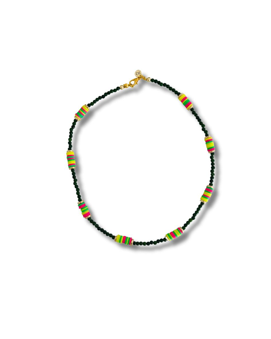 Hossegor Surfer Green Jade Necklace