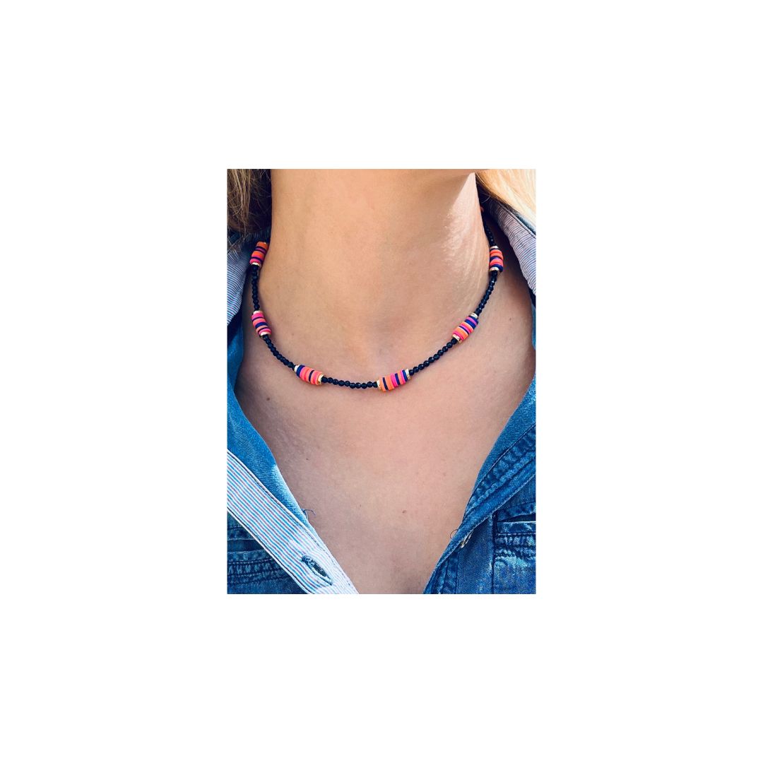 Hossegor Surfer Navy Necklace