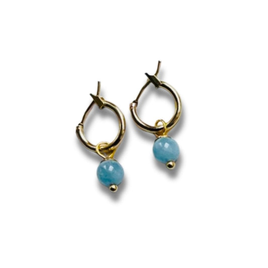 Capri Small Aquamarine Earrings