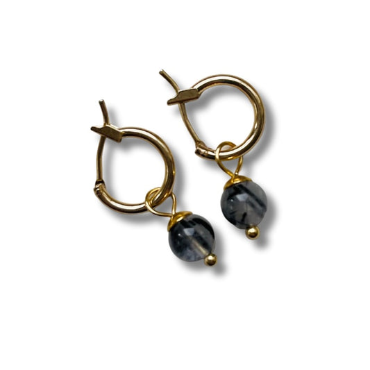Capri small Black rutilated Quartz