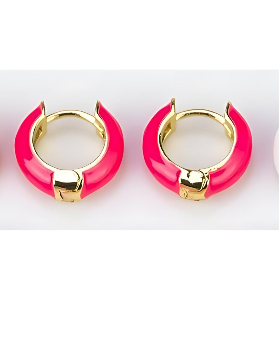 Ophelia Enamel huggies