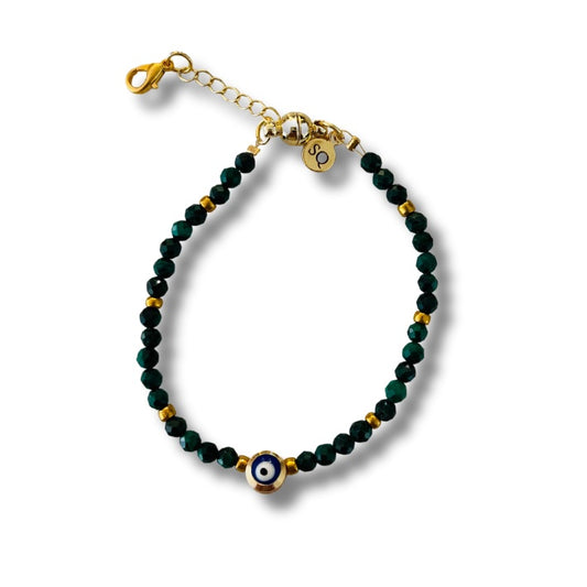 Biarritz Green Agate Gemstone Bracelet
