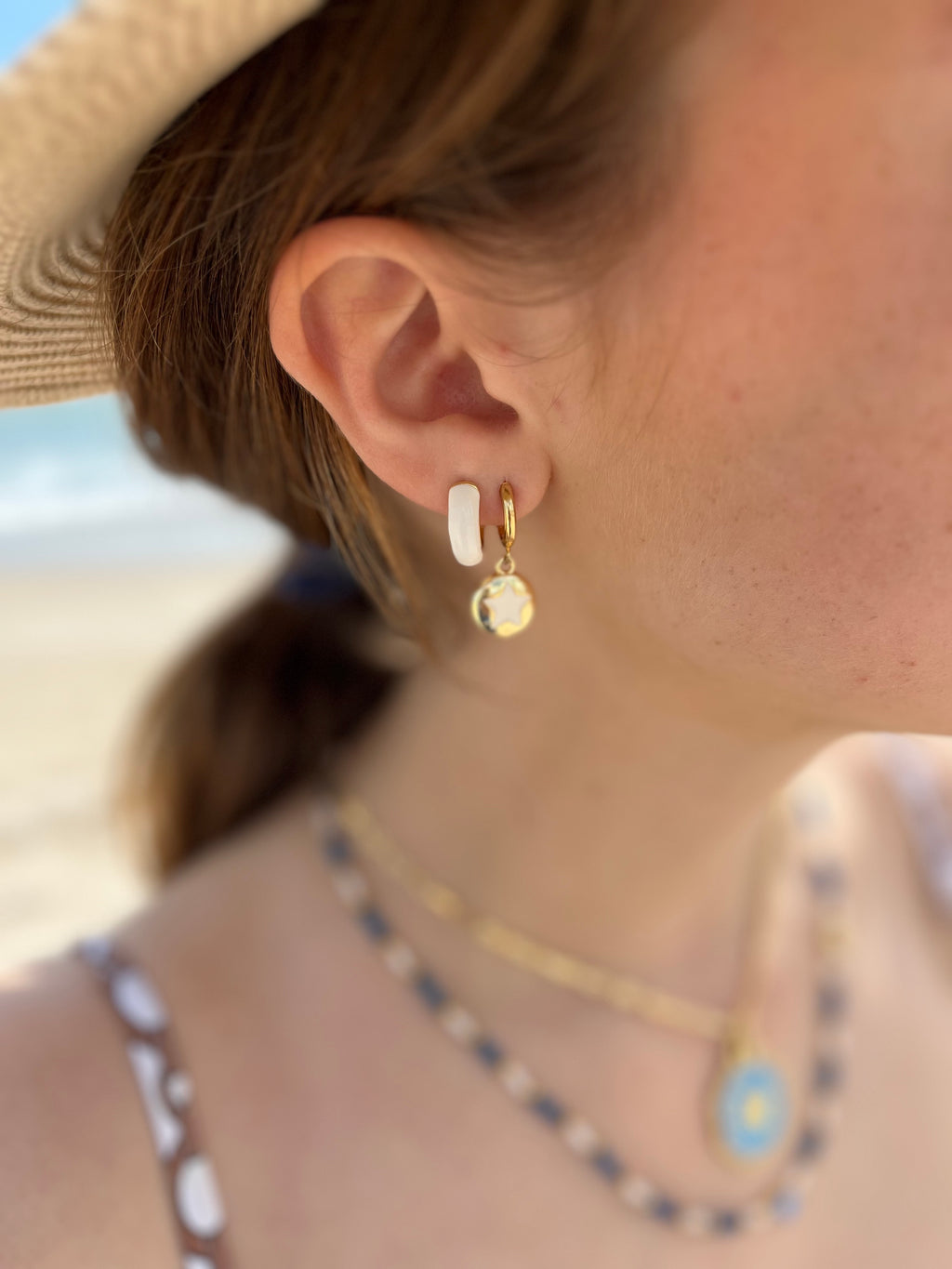 Ophelia Enamel huggies