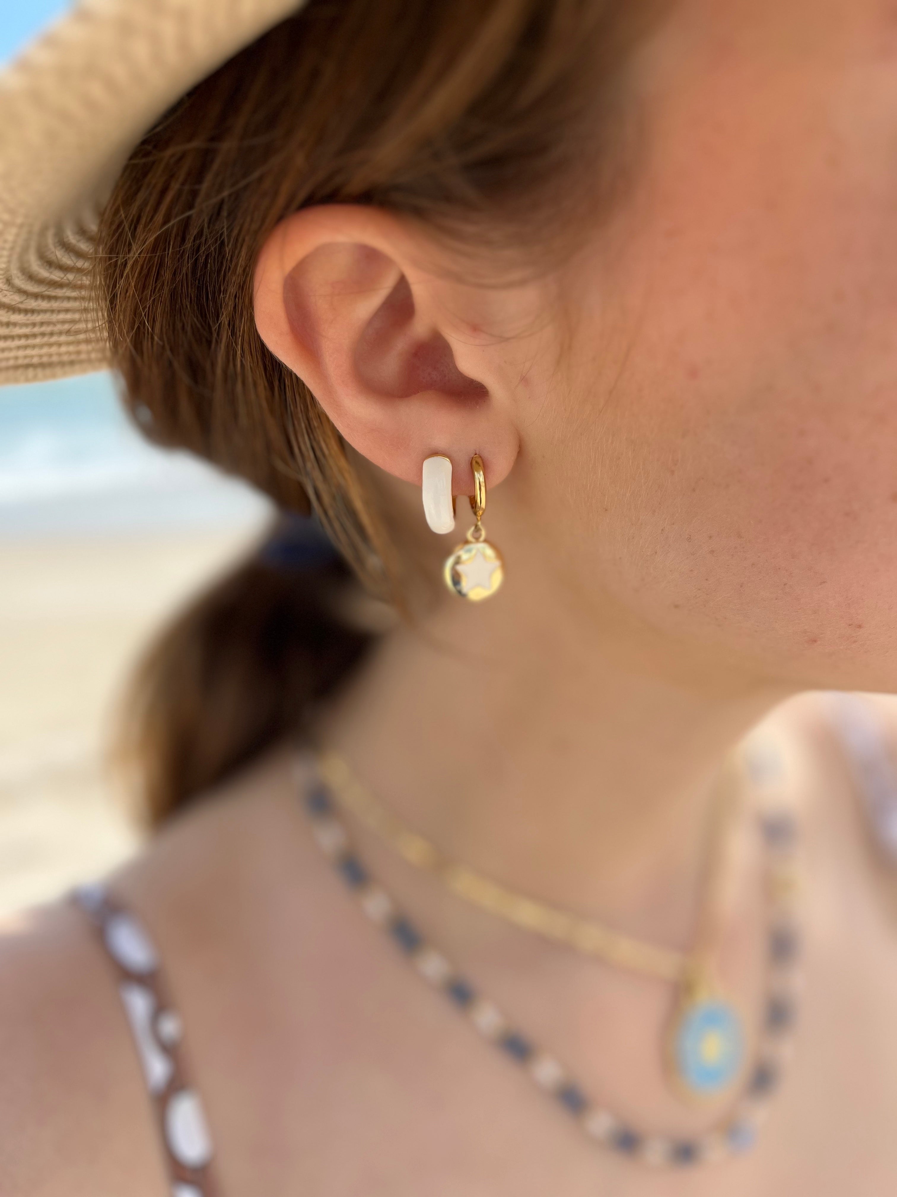 Ophelia Enamel huggies