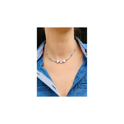 Mother of Pearl Grey Necklace