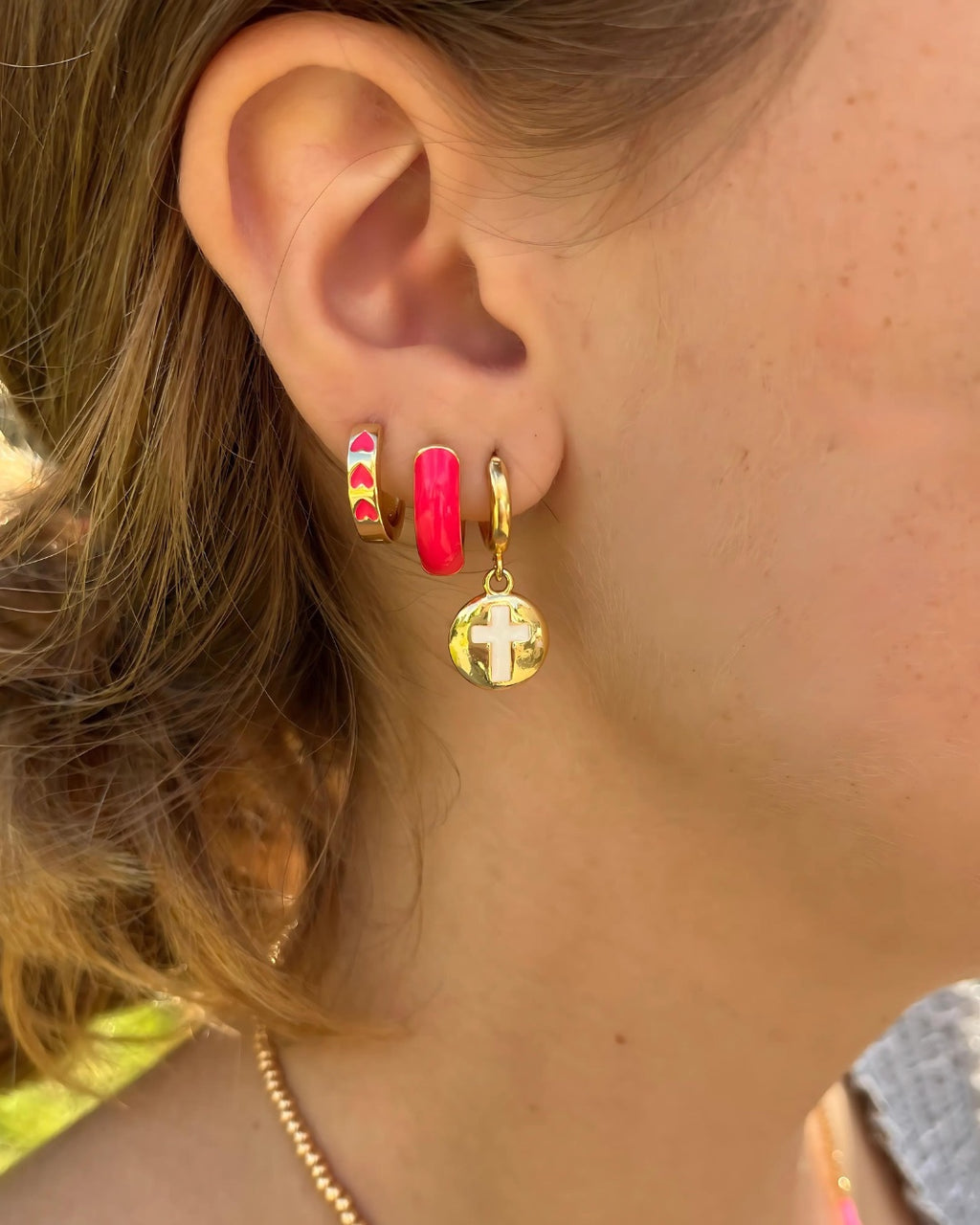 Ophelia Enamel huggies