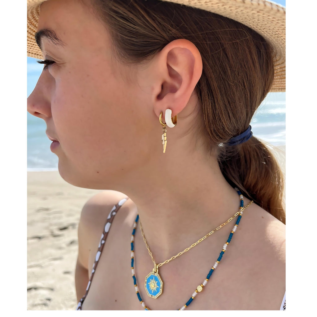 Ophelia Enamel huggies