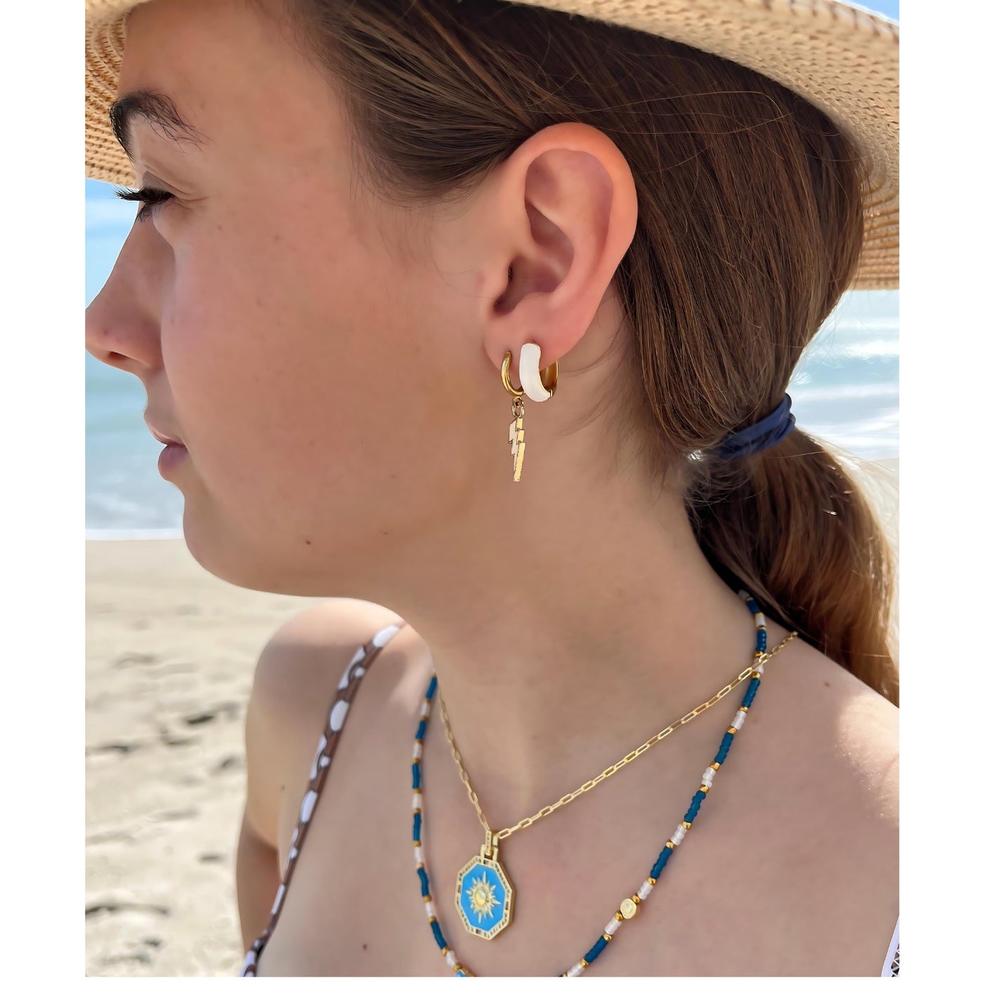 Ophelia Enamel huggies